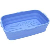 KDMD Rectangle Air Fryer Silicone Baking Basket Reusable Liner in Blue