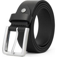 Woodland Leathers Men's Leather Belts, Genuine Leather belt 1.25" Width in Black | Size: Large