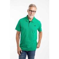 Weird Fish Men's Miles Pique Polo Shirt in Bright Green | Size: Large