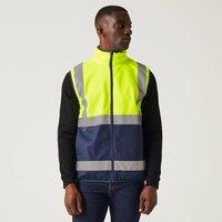 Regatta Men's Hi-vis Full Zip Gilet in Navy | Size: XL