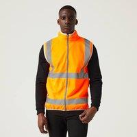 Regatta Men's Hi-vis Full Zip Gilet in Burnt Orange | Size: 3XL