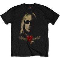 Tom Petty Men's Shades Logo T-Shirt in Black | Size: 2XL
