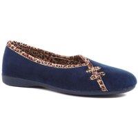 Pavers Women's Leopard Print Slippers in Navy | Size: 8