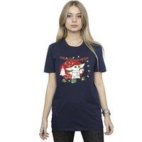 Star Wars Women's Yoda Force Be With You Cotton Boyfriend T-Shirt in Navy | Size: Large