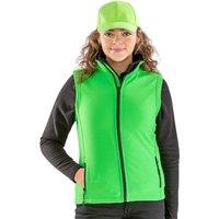 Result Women's Core Printable Soft Shell Bodywarmer in Green | Size: Large