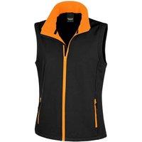 Result Women's Core Printable Soft Shell Bodywarmer in Black | Size: 2XL