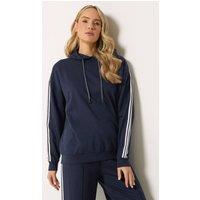 Long Tall Sally Women's Tall Side Stripe Hoodie in Dark Navy | Size: 14