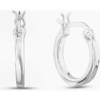 T.H.Baker Women's Sterling Silver 15mm Square-Tube Hoop Earrings 8.53.9259