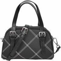 House of Leather Women's Leather Satchel Handbag Quilted Stitch Design Anya in Black