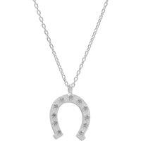 Spero London Women's Sterling Silver Horseshoe Equestrian Necklace