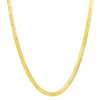 Spero London Women's Herringbone Sterling Silver Flat Snake Chain in Gold