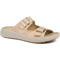 Jones Bootmaker Women's Harlowe Wide Fit Leather Sandals in Beige | Size: 4
