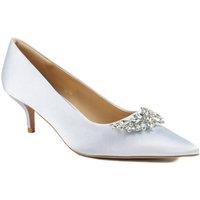 Jones Bootmaker Women's Ysobel Jewelled Occasion Court Shoes in Pale Blue | Size: 6