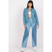 Love Lace Women's Classic Light Blue Denim Jacket Stretch Cotton | Size: Small