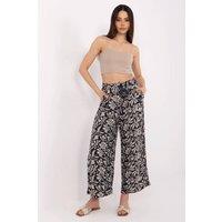 Love Lace Women's Light Casual Viscose Wide Leg High Waist Trousers in Blue | Size: XS