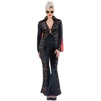 Elvis Presley Women's Rhinestone Costume Set in Black | Size: Small