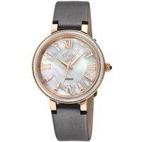 GV2 Women's Genoa, Swiss Quartz Watch, MOP White Dial, Genuine Hand Made Italian Leather, & Sapphire Crystal in Grey