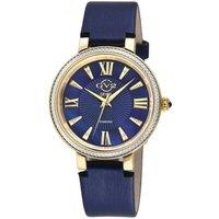 GV2 Women's Genoa, Swiss Quartz Watch, MOP Blue Dial, Genuine Hand Made Italian Leather, & Sapphire Crystal