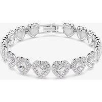 Swarovski Women's Ariana Grande X Capsule White Crystal Heart Bracelet 5720860 in Silver | Size: Medium