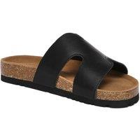 EverAu Australia Women's Genuine Leather Heidy Slides with Eva Sole in Black | Size: 5