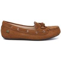 EverAu Australia Women's Genuine Leather Monty Moccasins with Rubber Sole in Brown | Size: 4