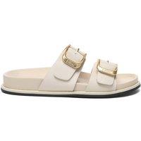 EverAu Australia Women's Microfibre Mounish Slides with Tpr Sole in Cream | Size: 3