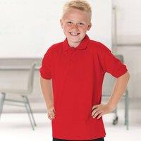 Jerzees Schoolwear Jerzees Schoolgear 65 35 Pique Polo Shirt Pack of 2 in Light Red | Size: 11-12 Years
