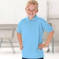 Jerzees Schoolwear Jerzees Schoolgear 65 35 Pique Polo Shirt Pack of 2 in Blue | Size: 7-8 Years