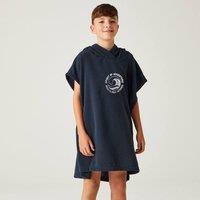 Regatta Hooded Towel Robe in Navy | Size: 3-5 Years