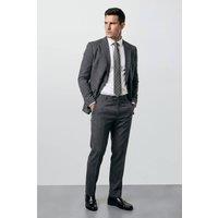 Burton Men's Mid Grey Essential Double Breasted Blazer | Size: 46R