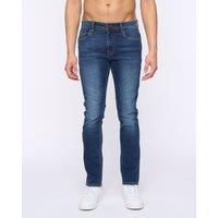 Duck&Cover Overburg Men's Tapered Ultra-Flexible Stretch Jeans in Dark Navy | Size: 30S