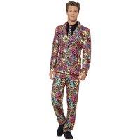 Smiffys Men's Animal Print Neon Costume Suit | Size: XL