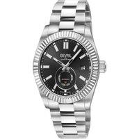 Gevril Men's Swiss Automatic ETA 2895 West Village 316L SS Case, Black Sunray Dial in Silver