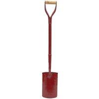 Faithfull All-Steel Digging Spade Treaded Myd in Red