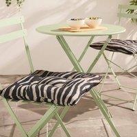 OHS 2 x Animal Print Garden Seat Pads Outdoor Chair Cushions | Size: 40 cm x 40 cm