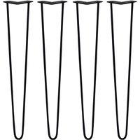 Monstershop 4 x 28" Hairpin Legs - 2 Prong - 10mm - Black