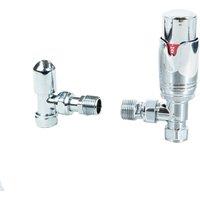 Monstershop Chrome Thermostatic Radiator Valves in Silver