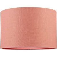 Happy Homewares Chic Designer Peach Palazzo Textured Linen Fabric Circular Lamp Shade | Size: 12 inches