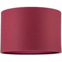 Happy Homewares Modern Chic Chrysanthemum Textured Linen Fabric Circular Lamp Shade in Burgundy | Size: 12 inches