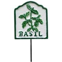 Gifts Direct 2 U Garden Stake Herb Marker Sign - Basil in White