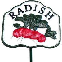 Gifts Direct 2 U Garden Stake Plant Vegetable Sign - Radish in White