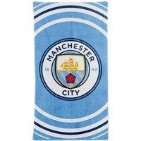 Manchester City FC Official Pulse Design Towel in Blue