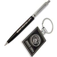 Manchester City FC Pen & Keyring Set in Black