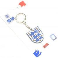 England FA Crest Keyring in White
