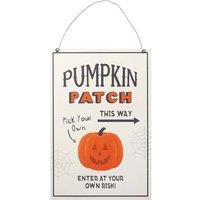Something Different Pumpkin Patch MDF Plaque in White