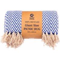Surf State Giant Size Picnic Rug Blanket 150x200cm in Blue | Size: 150x200 cm