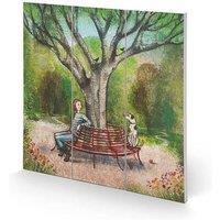Joe Ramm A Roundabout Conversation Square Print in Green