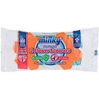 Minky Antibacterial Scouring Pads Pack of 2 in Orange