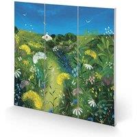 Julia Crossland Meadow Cottage Square Wood Plaque