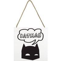 Batman Bubble Wooden Block in White